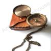 Handmade Engraved Copper Dial Go Confidently in, Compass Nautical Tool Directional Magnetic Pocket Compass Gift for Marine Lover Compass with Leather Case & 14" Inch Chain view 3
