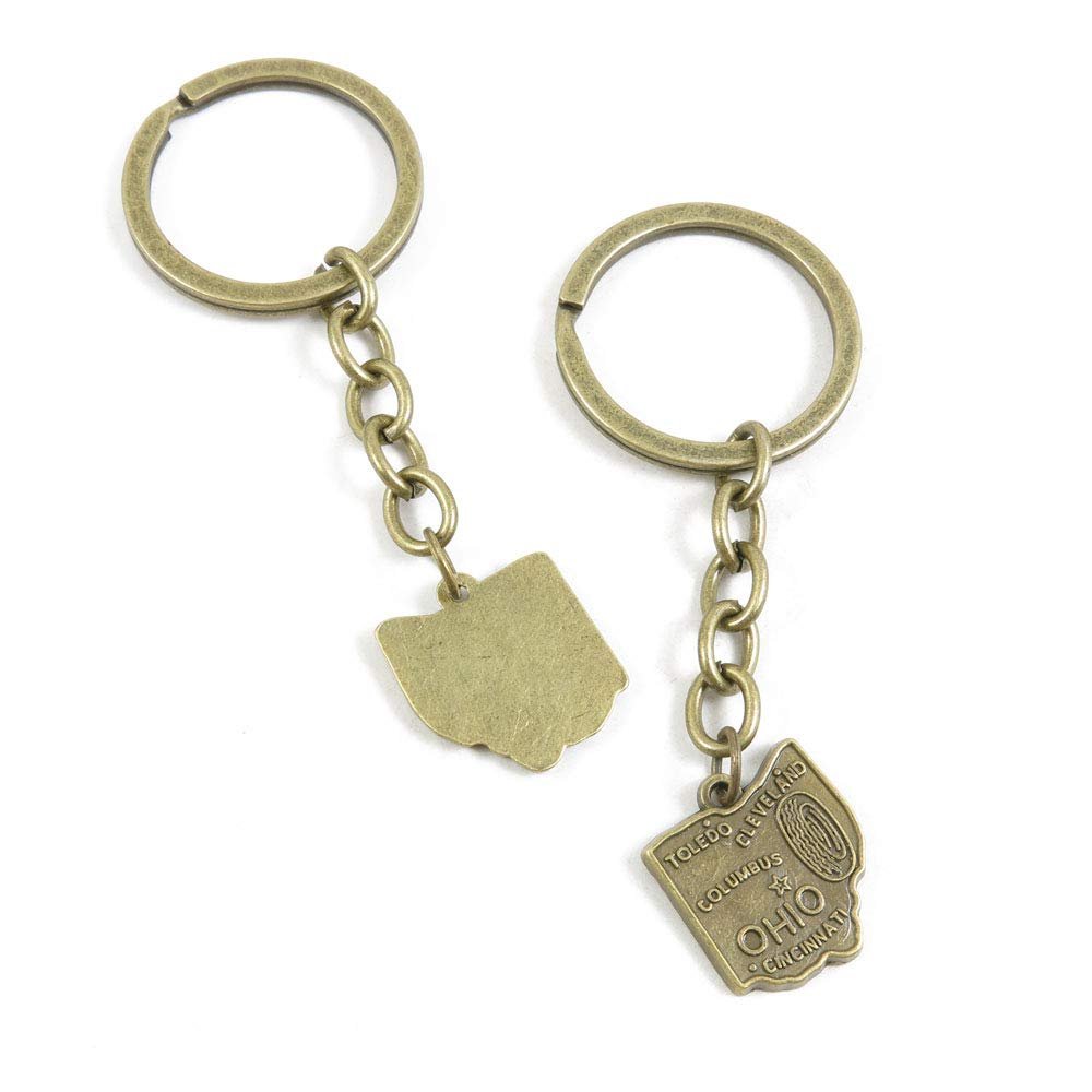 1 Items Keychain Keyring Key Tags Chains Rings Jewelry Bag Charms I3WX3 Ohio Map Tag