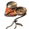Antique Brass Go Confidently in, Compass with Leather Not All Case Handmade Working Compass with Chain Marine Lover Gift view 2