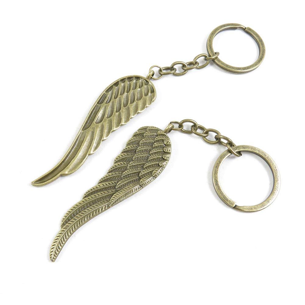 1 Items Keychain Keyring Key Tags Chains Rings Jewelry Bag Charms Q8IO7 Angel Wing