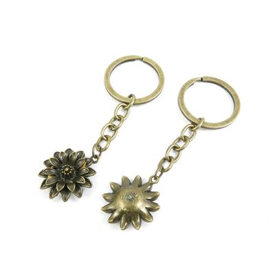 20 Items Keychain Keyring Key Tags Chains Rings Jewelry Bag Charms M5LK0 Sunflower