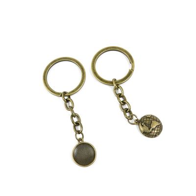 5 Items Keychain Keyring Key Tags Chains Rings Jewelry Bag Charms U9LD2 Globe