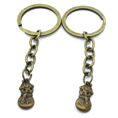 5 Items Keychain Keyring Key Tags Chains Rings Jewelry Bag Charms AA441 Xmas Snowman Yeti