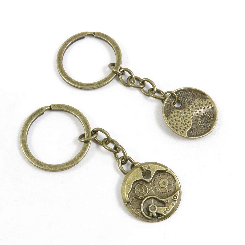 1 Items Keychain Keyring Key Tags Chains Rings Jewelry Bag Charms L1VK4 Gear Wheel Cog Steampunk