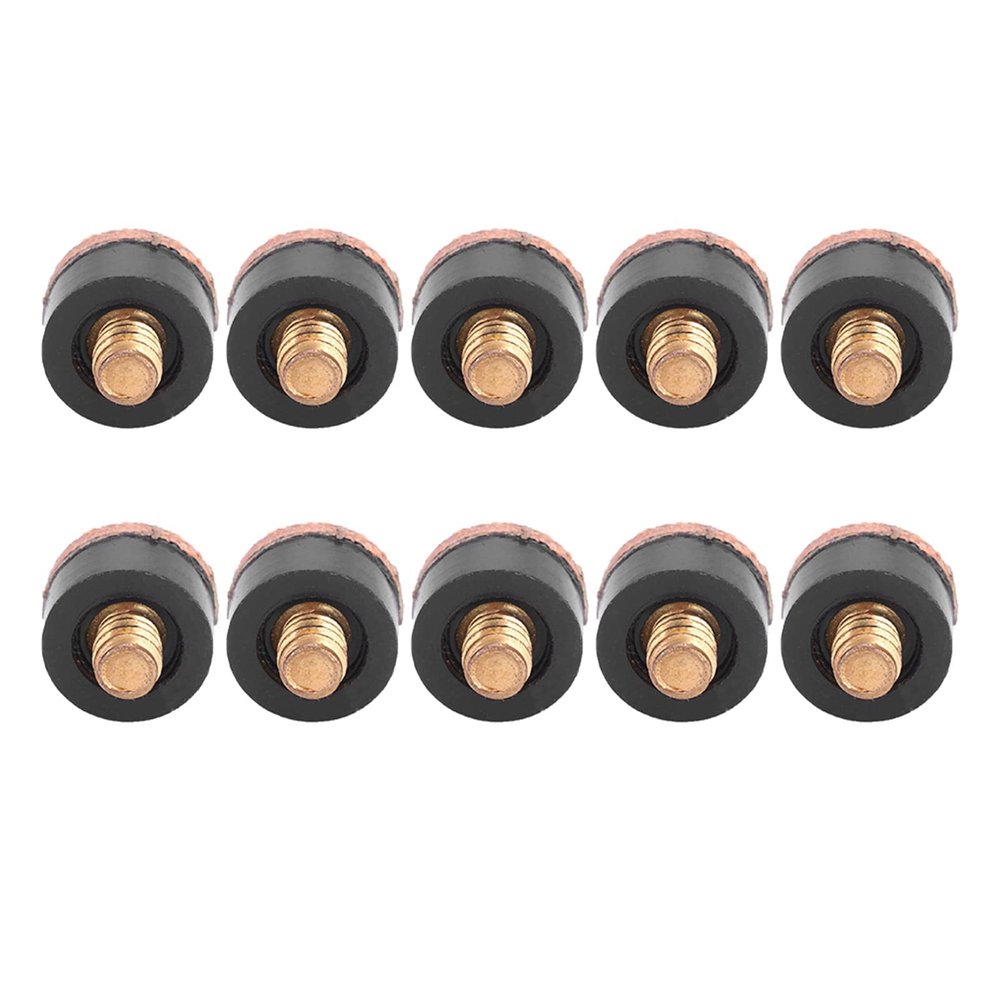 Alomejor 10pcs Billiards Cue Tip Soft Cue Tips Billiard Replacement Screw on Tips for Billiards Tackle Accessory(12mm)