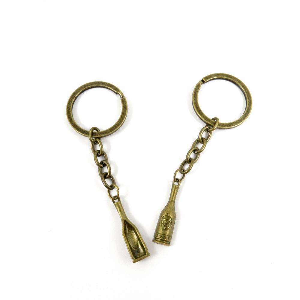 1 Items Keychain Keyring Key Tags Chains Rings Jewelry Bag Charms L8XD9 Wine Bottle