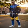 SCREENSHOT Men's Premium Workout Lifestyle Color Block Fashion Track Pants P41901-Navy-2XLarge view 2