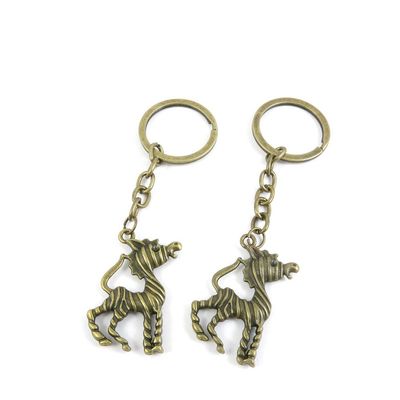 1 Items Keychain Keyring Key Tags Chains Rings Jewelry Bag Charms M1IP8 Zebra Horse