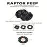 HAMSKEA Archery Solutions 1/8" Anti-Glare Raptor Aluminum Hunting Bow Sight Peep, Black view 2