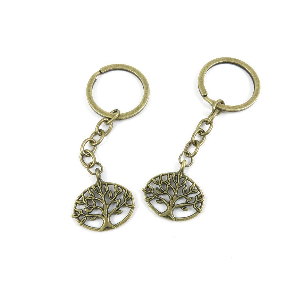 5 Items Keychain Keyring Key Tags Chains Rings Jewelry Bag Charms N3RO5 Life String Tree Oak