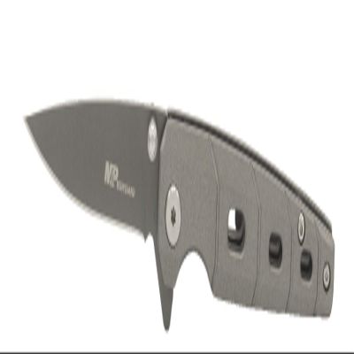 Smith & Wesson M&P Bodyguard 6.25in Ti-N S.S. Ultra-Glide Folding Knife with 2.75in Clip Point and Rubberized Aluminum Handle for Outdoor Survival and EDC