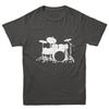 Drum Silhouette - Musician Drummer Youth T-Shirt (Charcoal, Medium) view 1