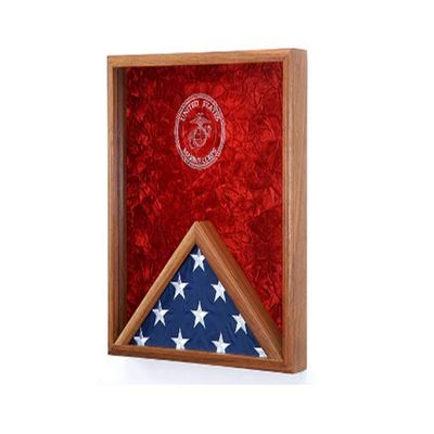 flag connections Marine Corps Flag Medal Display Case,USMC Flag Case