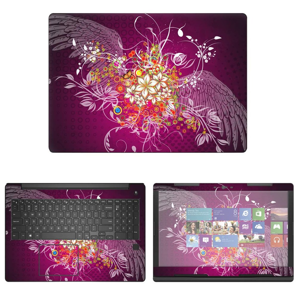 Decalrus - Protective Decal Butterfly Skin Sticker for Dell Latitude 15 3590 (15.6" Screen) case Cover wrap DElatitude15_3590-41