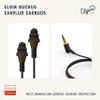 Elgin Ruckus Earplug Headphones, ANSI Certified 25dB Noise Reduction, IP65 Rated for Dust and Water Resistance, Ideal for Construction and Outdoor Work, Durable Kevlar-Reinforced Cables, Stealth Black view 2