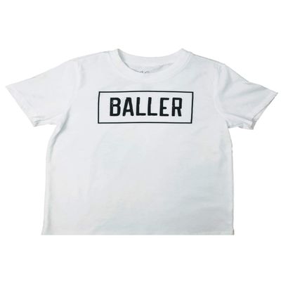 Citystreet Toddler Boys White Baller T-Shirt Athletic Basketball Tee Shirt 5T