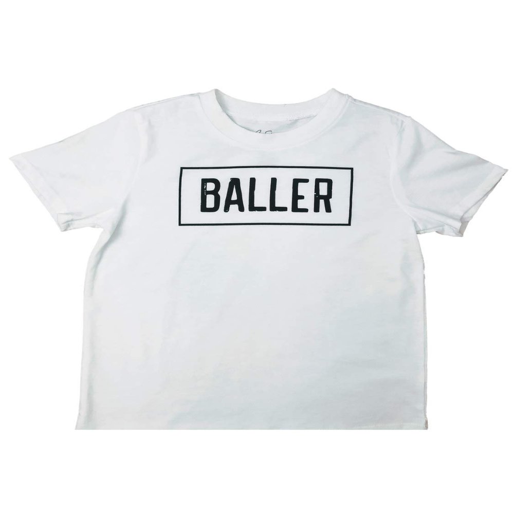 Citystreet Toddler Boys White Baller T-Shirt Athletic Basketball Tee Shirt 5T