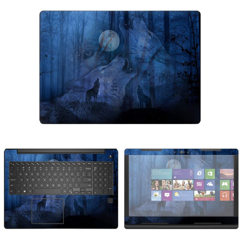 Decalrus - Protective Decal Wolves Skin Sticker for Dell Latitude 15 3590 (15.6" Screen) case Cover wrap DElatitude15_3590-121