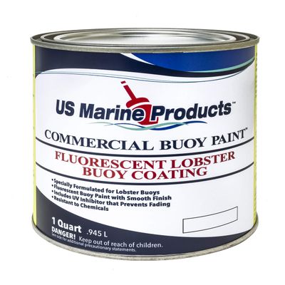 US Marine Products LLC Fluorescent Lobster Buoy Paint Fire Orange Quart