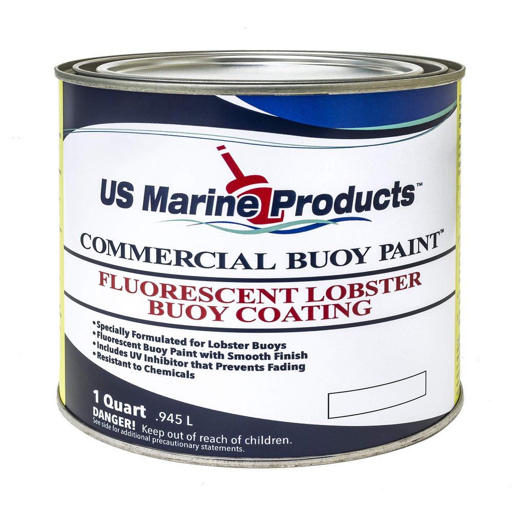 US Marine Products LLC Fluorescent Lobster Buoy Paint Fire Orange Quart