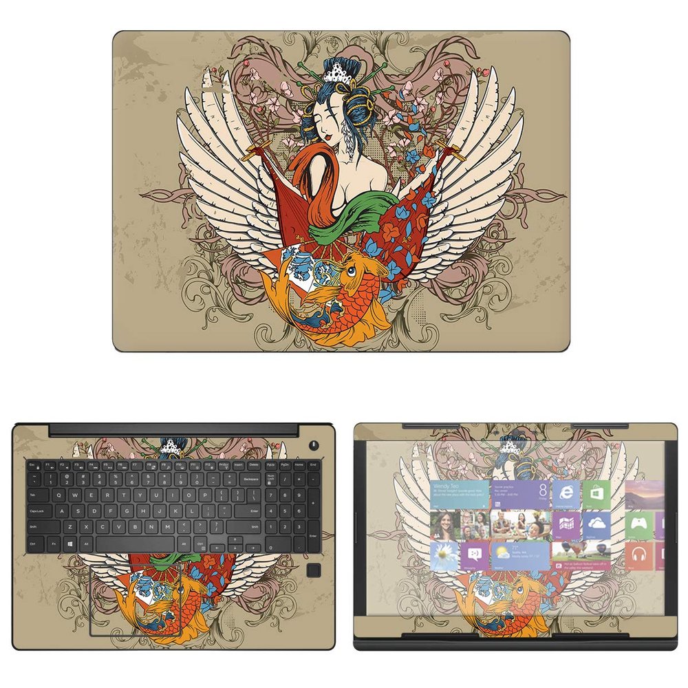 Decalrus - Protective Decal Tattoo Skin Sticker for Dell Latitude 15 3590 (15.6" Screen) case Cover wrap DElatitude15_3590-114