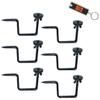 6 Pack HME Products Quick Mount Trail Camera Holder  6 Pack Easy Mount Game Camera, Trail Camera Stand, Trail Camera Accessories with Included LED Keychain Light view 1