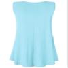 Lock and Love LL Women Solid Sleeveless Tunic for Leggings Swing Flare Tank Tops S-5XL Plus Size Made in USA L AQUA view 2