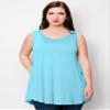 Lock and Love LL Women Solid Sleeveless Tunic for Leggings Swing Flare Tank Tops S-5XL Plus Size Made in USA L AQUA view 4
