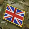 BritKitUSA Large UK Flag Patch 5" x 3": Yellow Border with Hook Backing view 2