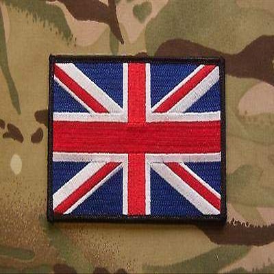 BritKitUSA Large UK Flag Patch - 5" x 3" Hook Backing