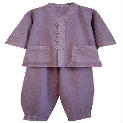 Altair Men Women 100% Cotton Shirt Pants, Buddhist Zen Meditating Clothing, Temple Yoga Casual Clothing (Violet, XL)