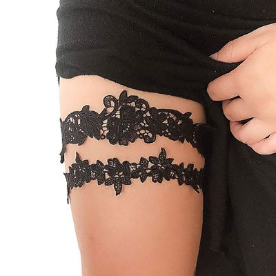 Bridal Wedding Accessories White Lace Garter with Lace Bridal Garter for Women