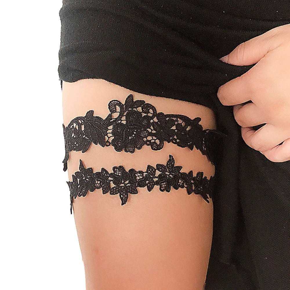 Bridal Wedding Accessories White Lace Garter with Lace Bridal Garter for Women