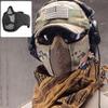AOUTACC Airsoft Mask, Half Face Mesh Masks with Ear Protection Tactical Paintball Mask for CS/Hunting/Paintball/Shooting (BK) view 3