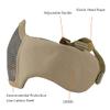 AOUTACC Airsoft Mask, Half Face Mesh Masks with Ear Protection Tactical Paintball Mask for CS/Hunting/Paintball/Shooting (TAN) view 2