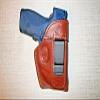 BROWN Iwb formed leather holster with shield choose gun & left or right hand (Handing:Right; Select gun:Taurus Tcp;) view 1
