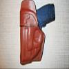 BROWN Iwb formed leather holster with shield choose gun & left or right hand (Handing:Right; Select gun:Taurus Tcp;) view 2