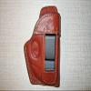 BROWN Iwb formed leather holster with shield choose gun & left or right hand (Handing:Right; Select gun:Taurus Tcp;) view 3