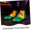 Amosfun 1 Pair Clown Dress up Shoes Padding Clock Replacement Unisex Party Clown Shoes Party Hats for Adults Carnival Board Roman Iron Performance Props Universal Men and Women view 3