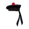 AAR Men's Scottish Glengarry Balmoral Kilt Hats Diced & Plain 100% Wool Piper (Plain Black Balmoral 61cm (7 5/8)) view 1