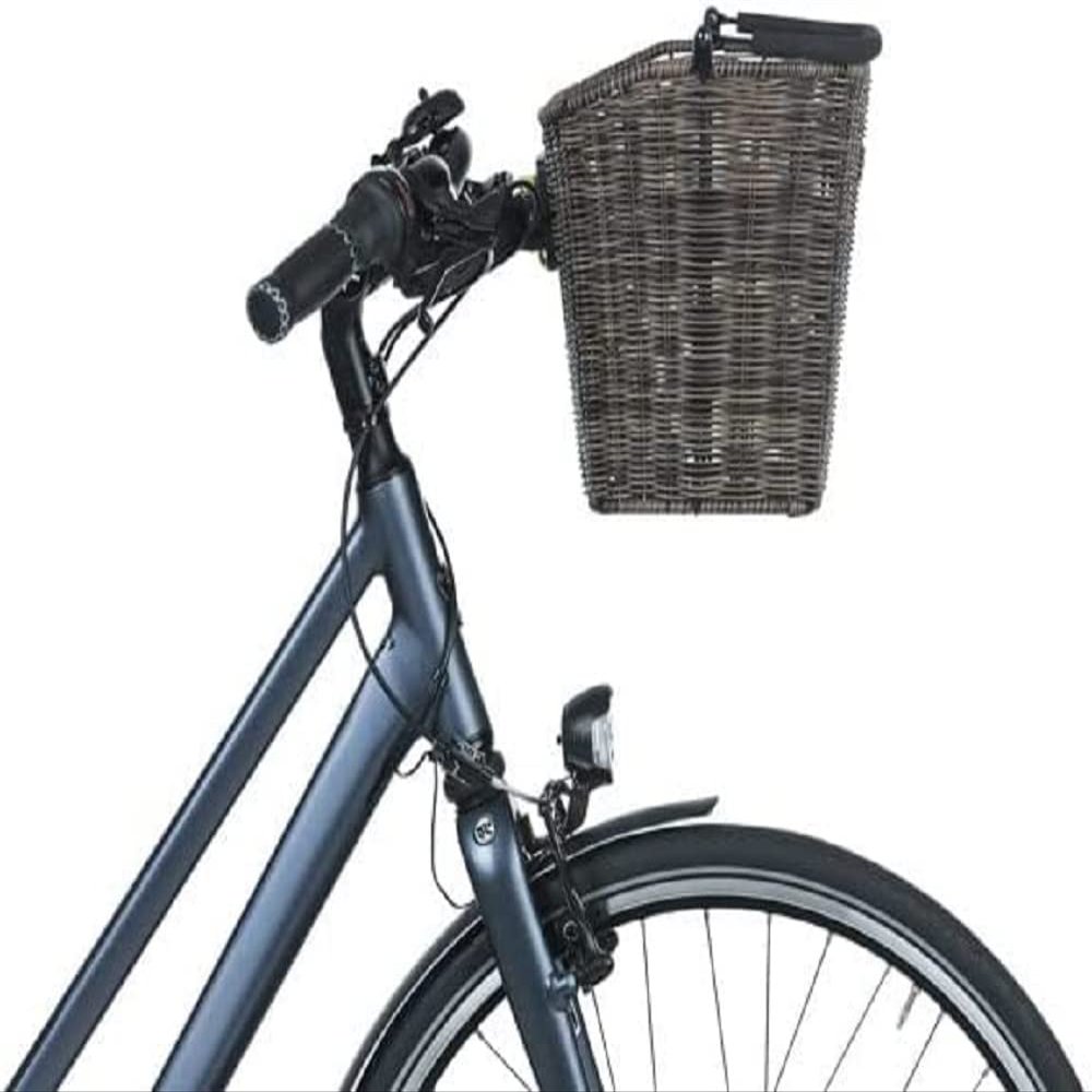 Basil Unisex - Adult Bremen Rattan Look Front Wheel Basket, Brown, One Size