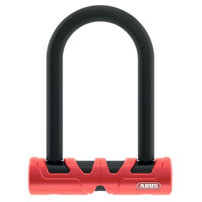 ABUS Ultimate 420 U-Lock + USH Bracket - Bike Lock with Round Shackle and Bracket - ABUS Security Level 12-140 mm Shackle Height, Black