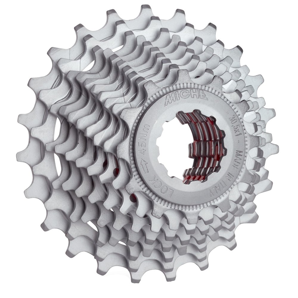 Miche Primato 10 Speed Cassette, Silver, 11/27t, Compatible with Shimano HG