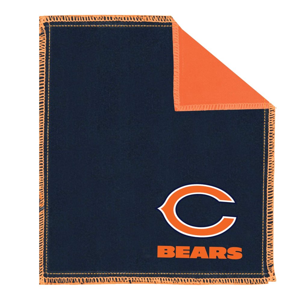 KR Strikeforce Officially Licensed NFL Chicago Bears Logo Bowling Ball Shammy Cleaning Pad