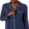Amazon Essentials Women's Piped Nightshirt (Available in Plus Size), Washed Navy, Medium view 3