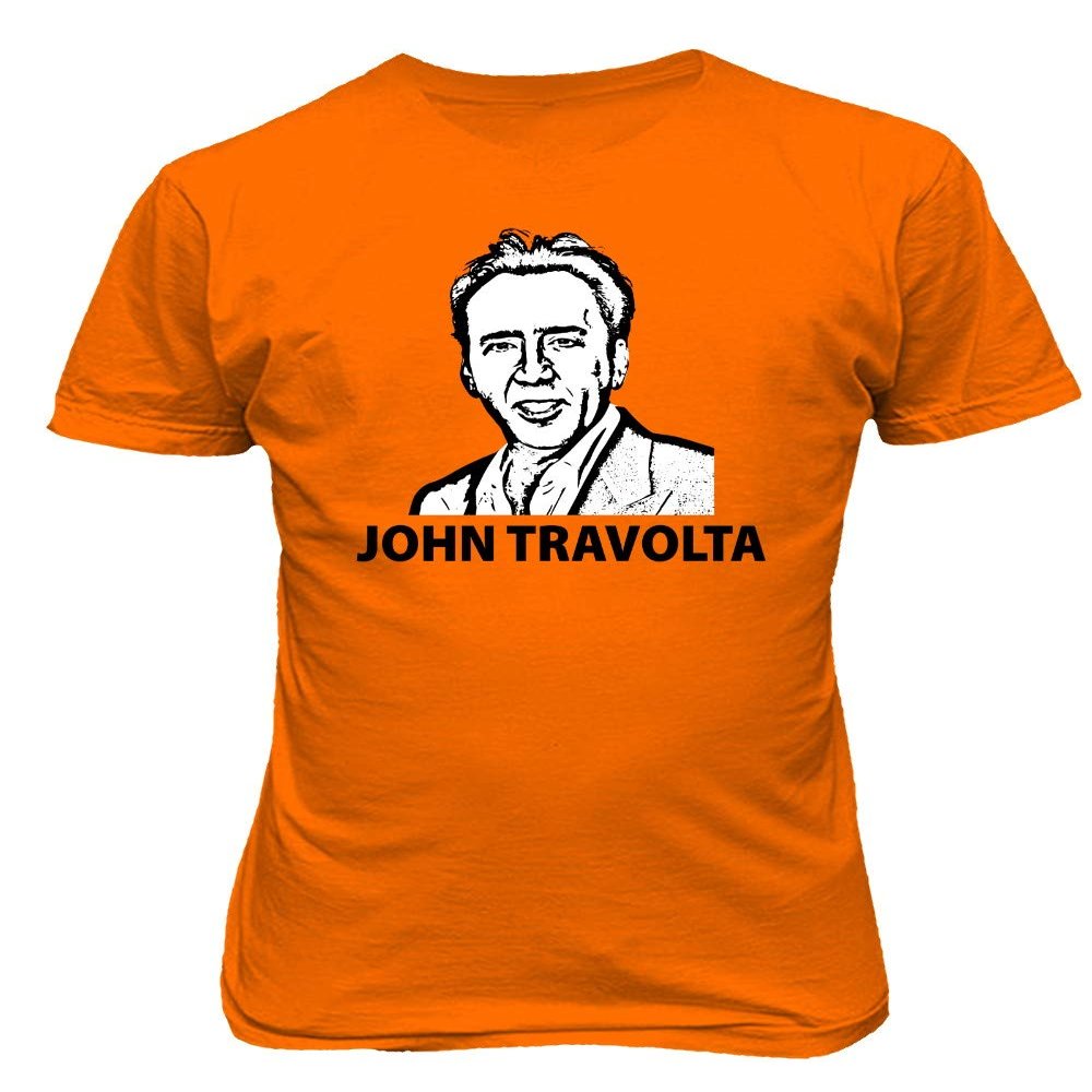 Baku Apparel Hollywood Actor Nicolas Cage Movie 'Face Off' Youth T-Shirt (Orange, Youth Medium)