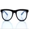 Alternative Imagination Clear Glasses with Diffraction Flip Lenses - For Festivals, Raves - Black Frame view 2
