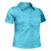 J. LOVNY Girl's Basic Casual Long Sleeve Roll Up Button Down Blouse Shirts Lightblue view 2