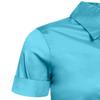 J. LOVNY Girl's Basic Casual Long Sleeve Roll Up Button Down Blouse Shirts Lightblue view 4