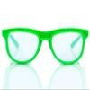 Alternative Imagination Starburst Diffraction Glasses - Clear Glasses with Diffraction Flip Lenses - See Lights Burst! Rave Accessories, Rave Essentials, Music Festivals - Green Frame view 2